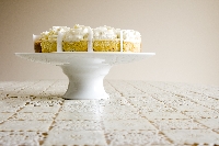 pastry on cake stand