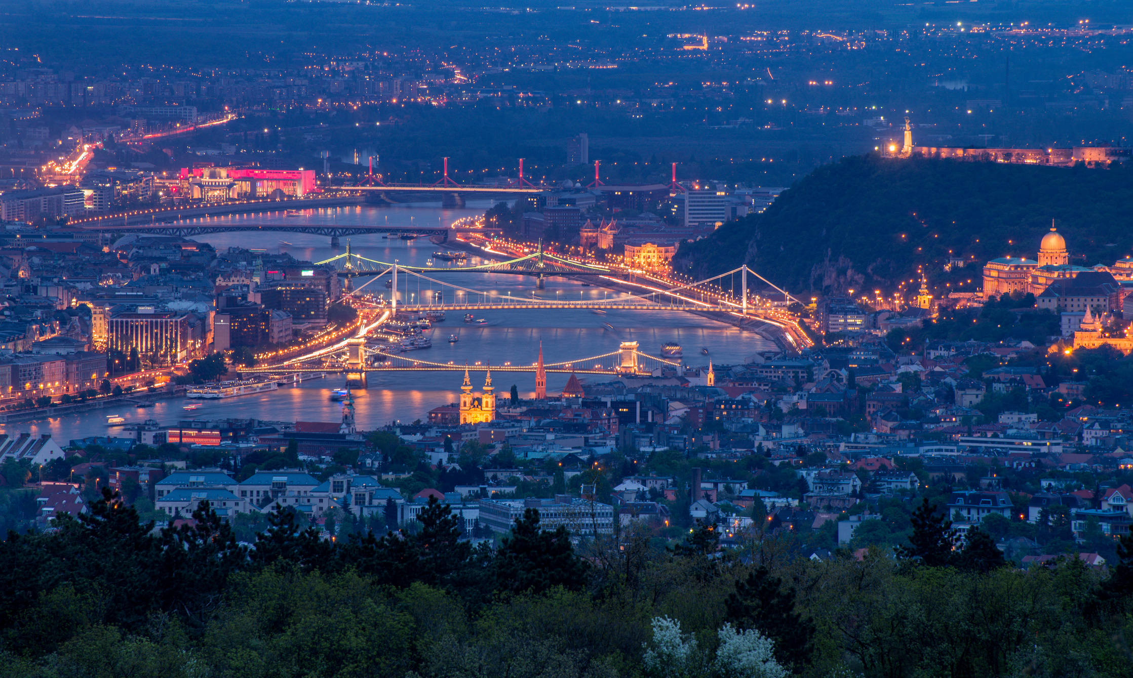 Panoramic view over the city of Budapest, Hungary